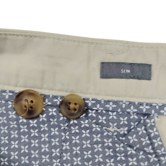 Bonobos Pants Mens 38x32 Beige Slim Flat Front Cotton Chino Casual Work Office - Picture 5 of 12